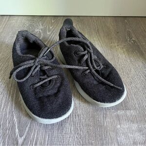Allbirds smallbirds wool sneakers lace up charcoal gray toddler 10 glitter laces